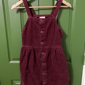 Cat & Jack Burgundy Corduroy Overall Dress